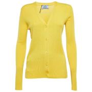 Pre-owned Knit tops Prada Vintage , Yellow , Dames