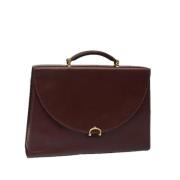 Pre-owned Leather handbags Cartier Vintage , Brown , Dames