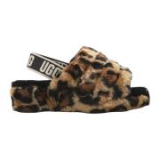 Leopardprint Kinder Slippers UGG , Brown , Dames