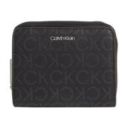 Zwarte ritsportemonnee voor vrouwen Calvin Klein , Black , Dames