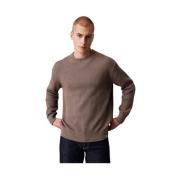 Crew Neck Sweater Calvin Klein Jeans , Brown , Heren