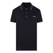 Navy Blue Polo Shirt Ermenegildo Zegna , Blue , Heren