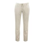 Beige Katoenen Broek Alberto , Beige , Heren