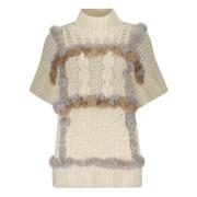 Rex Bont Coltrui Trui Lorena Antoniazzi , Beige , Dames