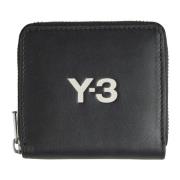 Leren Portemonnee Y-3 , Black , Heren