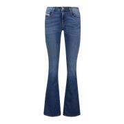 Bootcut Blauwe Gewassen Jeans 2025 Collectie Diesel , Blue , Dames