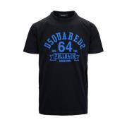 Stijlvol T-shirt voor mannen Dsquared2 , Black , Heren