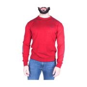 Geborduurde Katoenen Crewneck Trui La Martina , Red , Heren