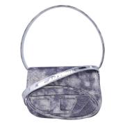 Glitter Print Crossbody Tas Diesel , Blue , Dames