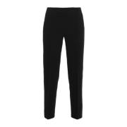 Zwarte Crepe Pantalone met Rits Michael Kors , Black , Dames