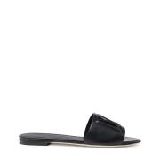 Zwarte leren Millennials flats Dolce & Gabbana , Black , Dames