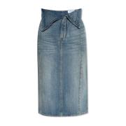 Denim rok Alexander McQueen , Blue , Dames