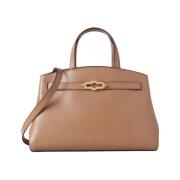 Sable High Gloss Leren Tote Tas Mulberry , Brown , Dames