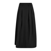 Plooirok met ceintuurlussen Co'Couture , Black , Dames