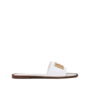 Logo Sandalen voor Vrouwen Dolce & Gabbana , White , Dames