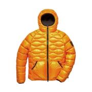 Oranje Nylon Donsjas met Bont Capuchon RefrigiWear , Orange , Heren