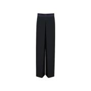 Wijde Broek Elegante Stijl Liu Jo , Black , Dames