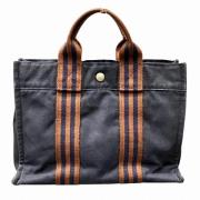 Pre-owned Canvas shoulder-bags Hermès Vintage , Blue , Dames