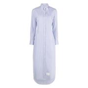 Gestreepte knoopsluiting overhemdjurk Thom Browne , Blue , Dames