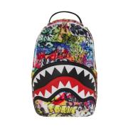 Graffiti Faux Fur Multicolor Rugzak Sprayground , Multicolor , Unisex