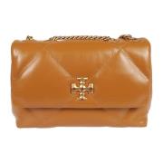 Diamantgestikte leren crossbodytas Tory Burch , Brown , Dames