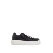 Monogram Detail Platform Sneakers met Love Birds Pinko , Black , Dames