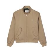 Waterdichte Katoenen Harrington Jas Lacoste , Beige , Heren