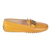 Gele leren ketting loafers Tod's , Yellow , Dames