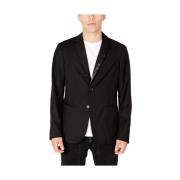 Zwarte Polyester Blazer Herfst/Winter Collectie Armani Exchange , Blac...