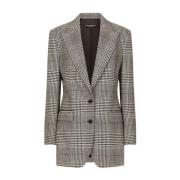 Geruite Blazer voor Mannen Dolce & Gabbana , Gray , Dames