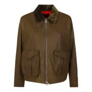 Gewaxte Katoenen Jas Donker Tan Filson , Green , Dames