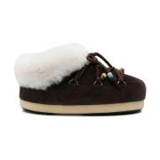 Chunky Winter Sjaals met Voor Sluiting Moon Boot , Brown , Dames