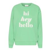 Lenteboeket Sweatshirt Lange Mouw Print Kaffe , Green , Dames