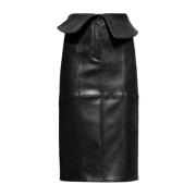 Leren rok Alexander McQueen , Black , Dames