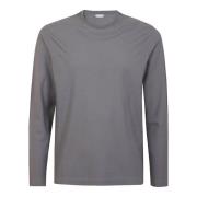 IJs Katoenen Longsleeve T-shirt Zanone , Gray , Heren