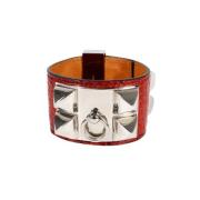 Pre-owned Leather bracelets Hermès Vintage , Red , Dames