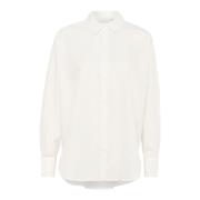 Klassieke Blouse met Strikdetail Kaffe , White , Dames