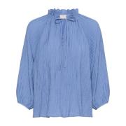 Vrouwelijke Blouse met V-Hals Kaffe , Blue , Dames