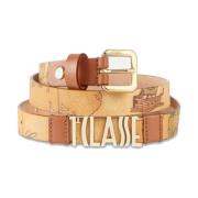 Klassieke Geo Riem met Gouden Metalen Logo Alviero Martini 1a Classe ,...