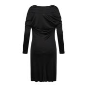 Jurk met scoop halslijn en asymmetrische zoom Helmut Lang , Black , Da...