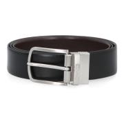 Omkeerbare leren riem met zilverkleurige gesp Hugo Boss , Black , Here...