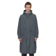 Grijze Parka Stijl Jas met Capuchon mfpen , Gray , Heren