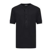 Geribbeld T-shirt Tom Ford , Black , Heren