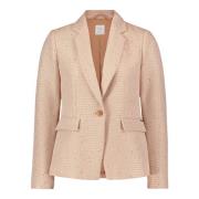 Korte blazer met pied-de-poule patroon Betty & Co , Beige , Dames