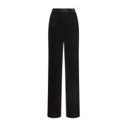 Zwarte Zijde Blend Stijlvolle Broek Etro , Black , Dames