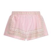 Shorts met zijde-afwerking Versace , Pink , Dames