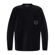 Sweatshirt met zak Giorgio Armani , Black , Heren