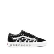 Witte leren canvas sneakers Vans , Black , Heren