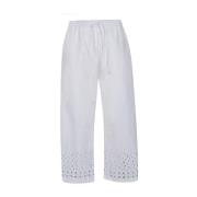 Witte Cropped Broek Skills & Genes , White , Dames