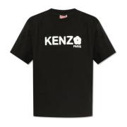 T-shirt met bedrukt logo Kenzo , Black , Heren